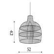 Searchlight búra rattan, fekete, E14, E27 - SO701958
