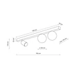 TK Lighting VOX mennyezet lámpa fém, üveg, fekete, fehér, GU10+G9 - TK-10001