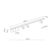 TK Lighting VOX mennyezet lámpa fém, üveg, fekete, fehér, GU10+G9 - TK-10003