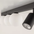 TK Lighting VOX mennyezet lámpa fém, üveg, fekete, fehér, GU10+G9 - TK-10003