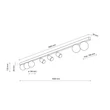 TK Lighting VOX mennyezet lámpa fém, üveg, fekete, fehér, GU10+G9 - TK-10004