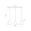 TK Lighting CONO függeszték fém, fehér, E27 - TK-10011