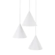 TK Lighting CONO függeszték fém, fehér, E27 - TK-10012