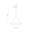 TK Lighting CONO függeszték fém, bézs, E27 - TK-10061