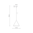 TK Lighting CONO függeszték fém, narancssárga, E27 - TK-10064