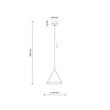 TK Lighting CONO függeszték fém, téglaszín, E27 - TK-10076