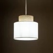 TK Lighting DUO függeszték fém, szövet, fehér, bézs, E27 - TK-10078