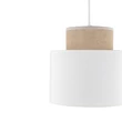 TK Lighting DUO függeszték fém, szövet, fehér, bézs, E27 - TK-10078