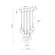 TK Lighting MARTIN függeszték fém, üveg, fekete, fehér, G9 - TK-10079