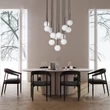 TK Lighting MARTIN függeszték fém, üveg, fekete, fehér, G9 - TK-10079