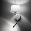 TK Lighting MAJA fali lámpa fém, szövet, fehér, E27 + G9 - TK-10080