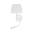 TK Lighting MAJA fali lámpa fém, szövet, fehér, E27 + G9 - TK-10080