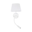 TK Lighting MAJA fali lámpa fém, szövet, fehér, E27 + G9 - TK-10080