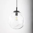 TK Lighting SOL függeszték fém, üveg, fekete, áttetsző, E27 - TK-10082