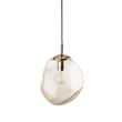 TK Lighting SOL függeszték fém, üveg, fekete, borostyán, E27 - TK-10083
