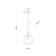 TK Lighting SOL függeszték fém, üveg, fekete, füstszín, E27 - TK-10084