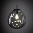 TK Lighting SOL függeszték fém, üveg, fekete, füstszín, E27 - TK-10084