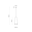 TK Lighting ZING függeszték fém, szövet, fekete, E27  - TK-10085