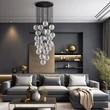 TK Lighting NILOS függeszték fém, üveg, fekete, áttetsző, G9 - TK-10099