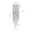TK Lighting NILOS függeszték fém, üveg, fekete, áttetsző, G9 - TK-10099