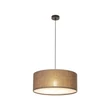 TK Lighting EARTH függeszték fém, szövet, fekete, barna, E27 - TK-10101