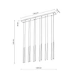 TK Lighting PIANO függeszték fém, arany, fekete,  G9 - TK-10119