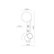 TK Lighting VOX fali lámpa fém, üveg, fekete, fehér, GU10+G9 - TK-10148