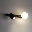 TK Lighting VOX fali lámpa fém, üveg, fekete, fehér, GU10+G9 - TK-10148