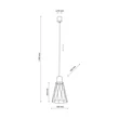 TK Lighting MODESTO függeszték fém, fa, fekete, barna, GU10 - TK-10155