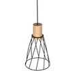 TK Lighting MODESTO függeszték fém, fa, fekete, barna, GU10 - TK-10155