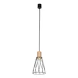 TK Lighting MODESTO függeszték fém, fa, fekete, barna, GU10 - TK-10155