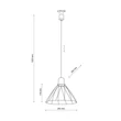 TK Lighting MODESTO függeszték fém, fa, fekete, barna, GU10 - TK-10156