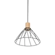 TK Lighting MODESTO függeszték fém, fa, fekete, barna, GU10 - TK-10156