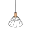 TK Lighting MODESTO függeszték fém, fa, fekete, barna, GU10 - TK-10156
