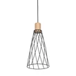 TK Lighting MODESTO függeszték fém, fa, fekete, barna, GU10 - TK-10157