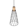 TK Lighting MODESTO függeszték fém, fa, fekete, barna, GU10 - TK-10157