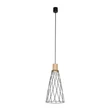 TK Lighting MODESTO függeszték fém, fa, fekete, barna, GU10 - TK-10157