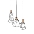 TK Lighting MODESTO függeszték fém, fa, fekete, barna, GU10 - TK-10158