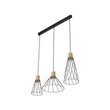 TK Lighting MODESTO függeszték fém, fa, fekete, barna, GU10 - TK-10158