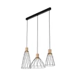 TK Lighting MODESTO függeszték fém, fa, fekete, barna, GU10 - TK-10158