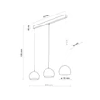 TK Lighting ZOE függeszték fém, fekete, E27 - TK-10169