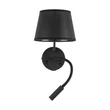 TK Lighting MAJA fali lámpa fém, szövet, fekete, E27 + G9 - TK-10203