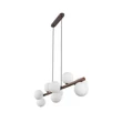 TK Lighting ESTERA függeszték fém, fa, üveg, fekete, barna, fehér, G9 - TK-10273