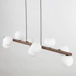 TK Lighting ESTERA függeszték fém, fa, üveg, fekete, barna, fehér, G9 - TK-10273