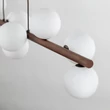 TK Lighting ESTERA függeszték fém, fa, üveg, fekete, barna, fehér, G9 - TK-10273