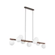 TK Lighting ESTERA függeszték fém, fa, üveg, fekete, barna, fehér, G9 - TK-10273