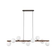 TK Lighting ESTERA függeszték fém, fa, üveg, fekete, barna, fehér, G9 - TK-10273