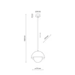 TK Lighting BONO függeszték fém, üveg, ekrü, fehér, E27 - TK-10274