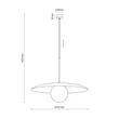 TK Lighting SLATE függeszték fém , üveg, bézs, fehér, E27 - TK-10910