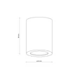 TK Lighting LIGNO fürdőszobai mennyezet lámpa fém, fehér, GU10, IP44 - TK-10932